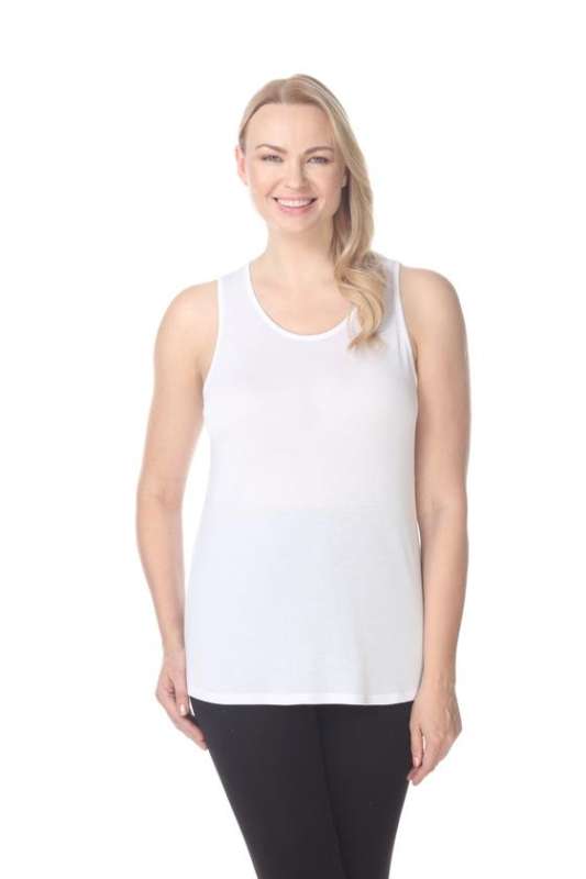 7312 Ladies Casual Open V Back Tank Top