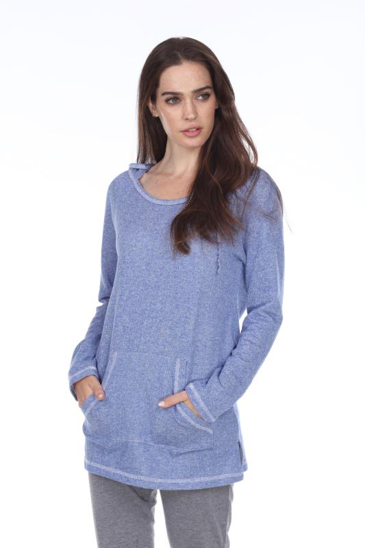 8905 Junior's French Terry Tunic Pullover Hoodie