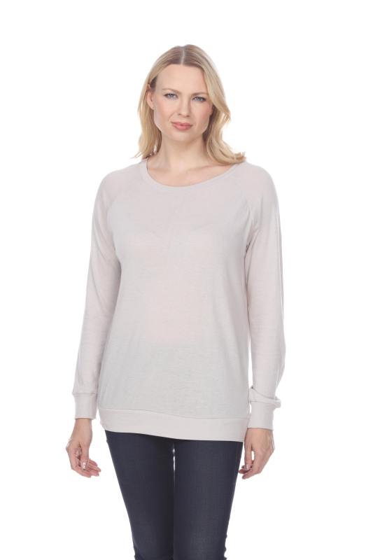 7904 Bamboo Rayon Blend Ladies Long Sleeve Pullover