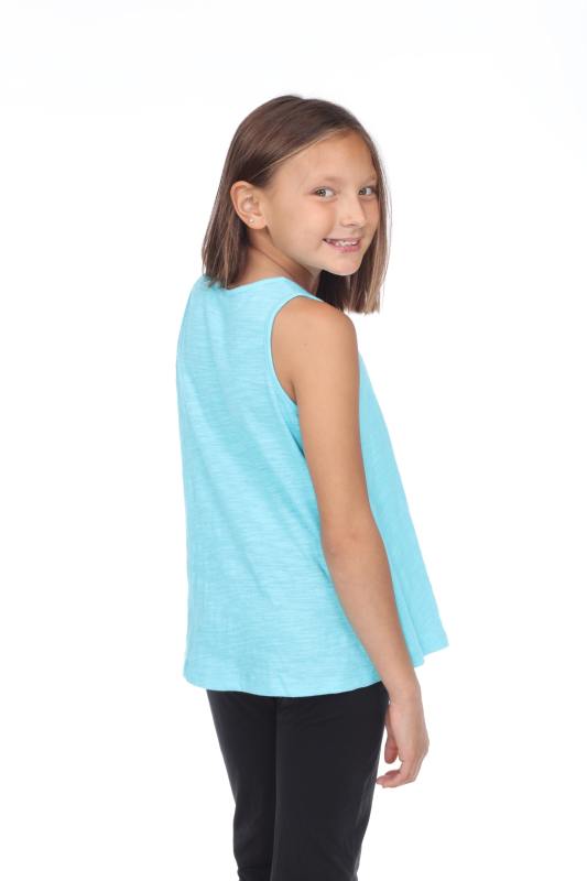 9007 GIRLS CURVE HEM FLOWY TANK