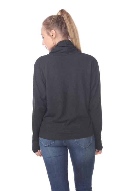 3217 Junior's Relaxed Mock Neck Long Sleeve Pullover