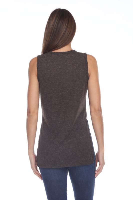 2011 Junior's Poly Linen Blend Vented Muscle Tank