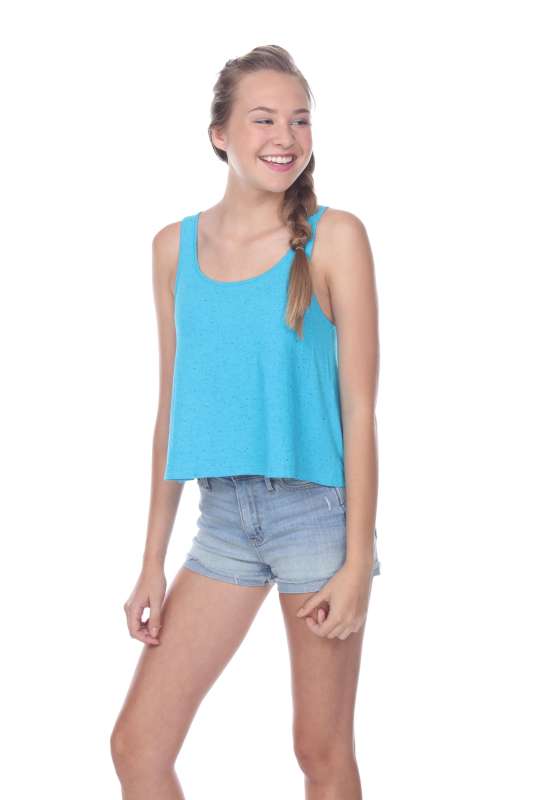 1206 Junior's Cotton Nub Crop Tank