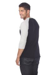 6570 Men's 3/4 Sleeve Cotton Slub Crewneck Raglan