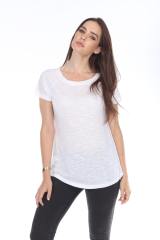 3402 Junior's Shirred Raglan Short Sleeve Tee