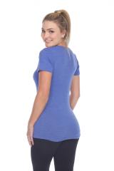 3203 Junior's Tri Blend Short Sleeve Deep V-Neck Tee