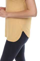 7250 Ladies Fancy Curved Side Short Sleeve Tee
