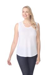 7311 Ladies Poly Viscose Pleated Back Tank Top