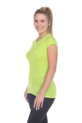 6050 Juniors Cap Sleeve Cotton Slub Tee