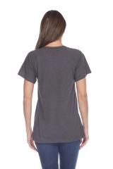 3002 Junior's Scoop Neck Short Sleeve Boxy Straight Tee