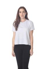 3216 Junior's Rolled Cuff Short Sleeve Boxy Tee