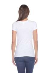 6053 Juniors Cap Sleeve Cotton Slub Tee