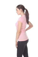 3000 Junior's Cap Sleeve CVC Blended Crew Neck Tee
