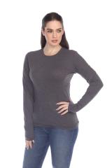 3100 Junior's Long Sleeve CVC Blended Crew Neck Tee