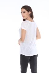 3402 Junior's Shirred Raglan Short Sleeve Tee