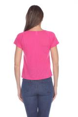 3401 Junior's Poly Rayon Slub Short Sleeve Boxy Tee
