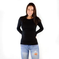 1100 Junior's Long Sleeve Crew Neck Tee