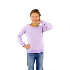 8904G Girls French Terry Long Sleeve Pullover