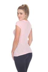 6050 Juniors Cap Sleeve Cotton Slub Tee