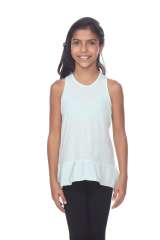 9013 Girl's Tied Racerback Ruffle Tank
