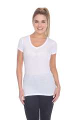 5003 Juniors Cap Sleeve "Tear Drop" V-Neck Tee