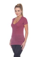 3203 Junior's Tri Blend Short Sleeve Deep V-Neck Tee