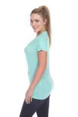 3400 Junior's Poly Rayon Slub Scoop Neck Tee