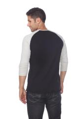 6570 Men's 3/4 Sleeve Cotton Slub Crewneck Raglan
