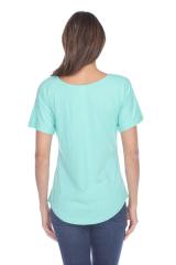 3905 Junior's Bamboo Blend Curve Hem Dolman