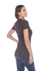 3800 Junior's Short Sleeve Poly Linen Crew Neck Tee
