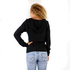 6152 Junior's Long Sleeve Cotton Slub Zip-Up Hoodie
