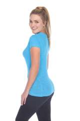 6053 Juniors Cap Sleeve Cotton Slub Tee