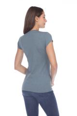 3000 Junior's Cap Sleeve CVC Blended Crew Neck Tee