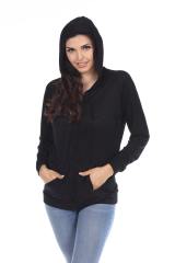 7154 LADIES POLY RAYON SLUB LONG SLEEVE ZIP HOODIE