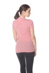 3800 Junior's Short Sleeve Poly Linen Crew Neck Tee