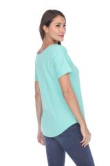 3905 Junior's Bamboo Blend Curve Hem Dolman