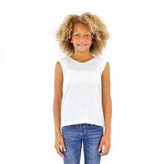 9014 Girl's Flutter Sleeve Tank