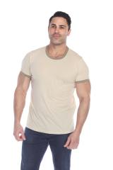 3602 Men's Short Sleeve CVC Blended Crew Neck Ringer Tee