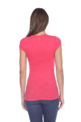 6050 Juniors Cap Sleeve Cotton Slub Tee