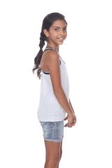 9207 Girls Tri Blend Contrast Racerback Tank