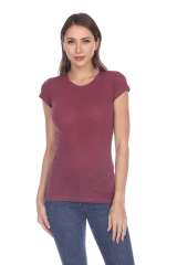 6050 Juniors Cap Sleeve Cotton Slub Tee