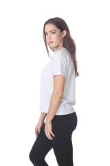 3216 Junior's Rolled Cuff Short Sleeve Boxy Tee