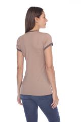 3001 Junior's Cap Sleeve CVC Blended Ringer Tee