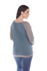 3102 Junior's Cotton Poly Contrast Raglan Long Sleeve Pullover