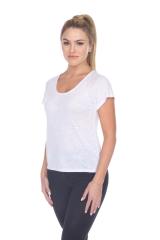 3401 Junior's Poly Rayon Slub Short Sleeve Boxy Tee