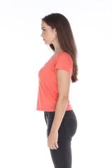 3401 Junior's Poly Rayon Slub Short Sleeve Boxy Tee