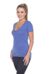 3203 Junior's Tri Blend Short Sleeve Deep V-Neck Tee
