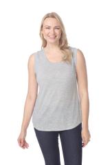 7311 Ladies Poly Viscose Pleated Back Tank Top