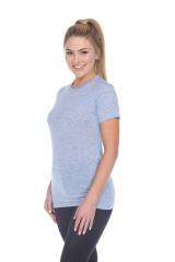 3800 Junior's Short Sleeve Poly Linen Crew Neck Tee