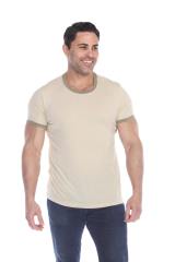 3602 Men's Short Sleeve CVC Blended Crew Neck Ringer Tee